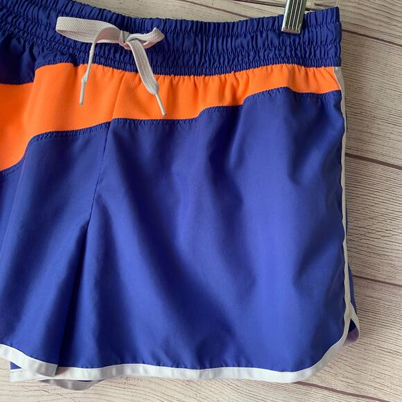 Fila Blue and Orange Shorts Drawstring Elastic Waist Gym Shorts Size Medium - Picture 3 of 11
